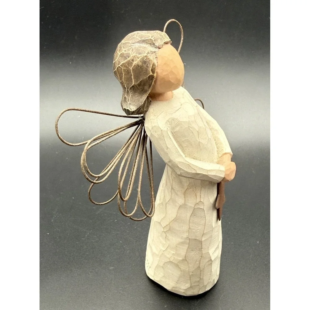 VTG Lot 3 Willow Tree Angel Figurine Demdaco Light, Happiness & Thinking Of You